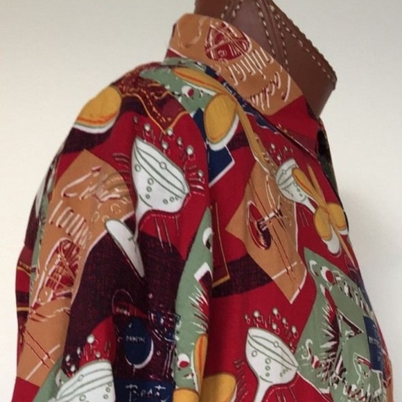 John Henry Hawaiian Camp Rayon Multi-Color XXL 3XL - Picture 5 of 7